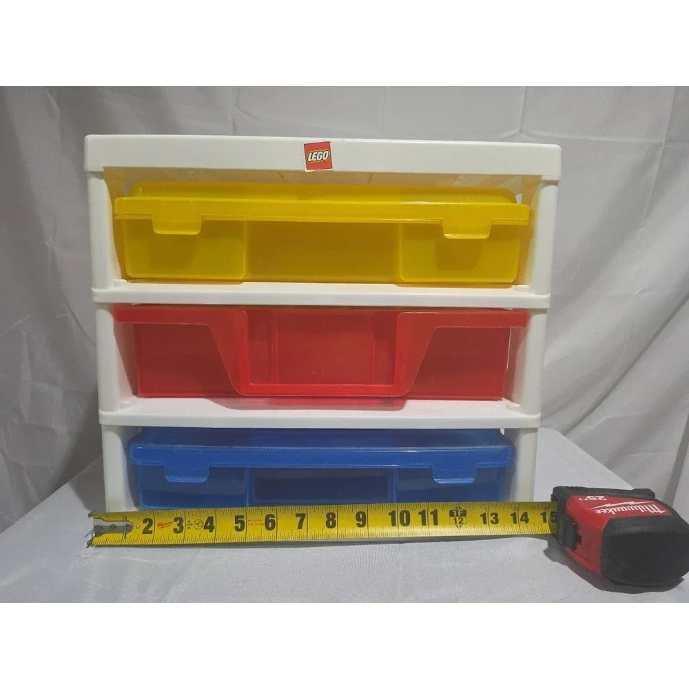 Lego Iris 3 Drawer Storage Container W/ 2 Dividers